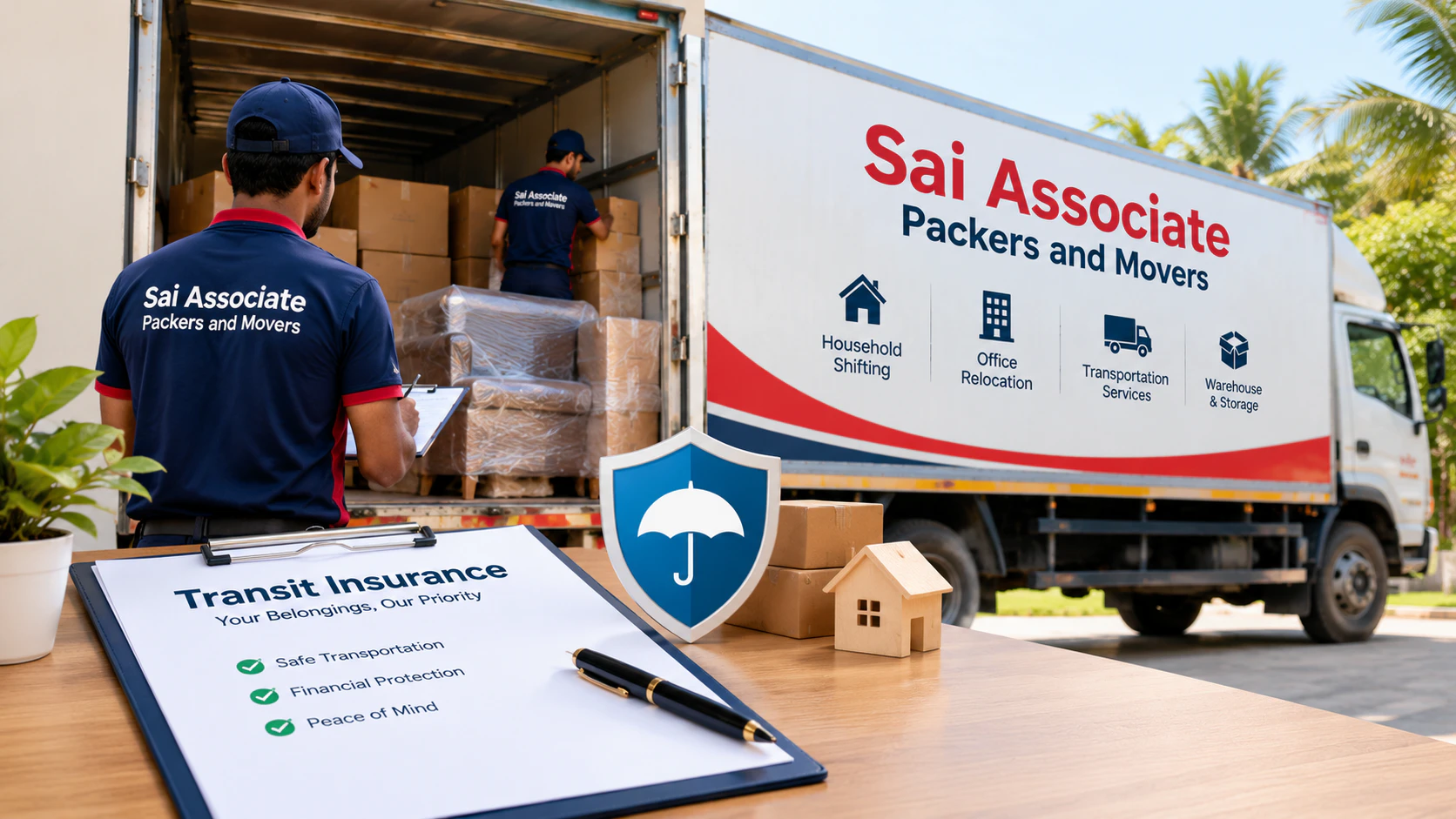 Packed office belongings prepared for office relocation in Pondicherry